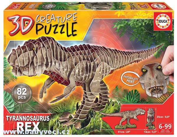 Puzzle dinosaurus Tyronasourus 3D Creature Educa > varianta rex