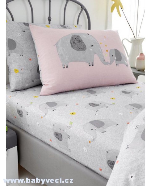 Prostěradlo a povlak na polštář šťastný slon > varianta slon