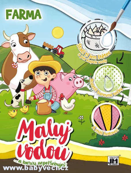 Velké vodové omalovánky maluj vodou Farma zvířátka > varianta farma