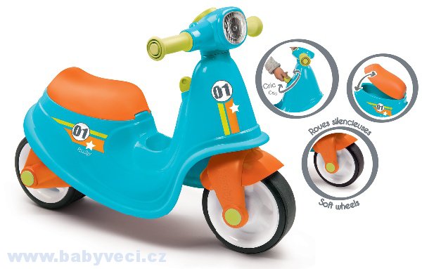 Odrážedlo motorka skůtr Smoby > varianta modrý