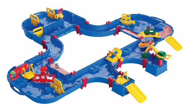 Dětská vodní dráha AquaPlay Mega Amphie v kufříku se čtyřmi figurkami > varianta mega lockbox amphie
