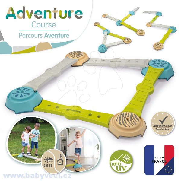 Dobrodružná dráha Adventure Course Smoby 4 chodníky a 4 oporné body