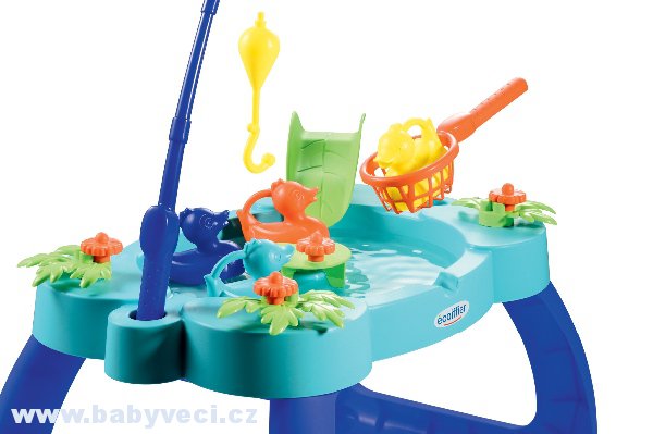 Rybářský stolek Fishing table Écoiffier s rybářskou udicí a síťkou