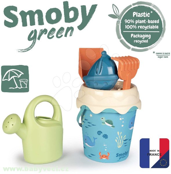Kyblíček set z cukrové třtiny Ocean Bio Sugar Cane Bucket Smoby 6 dílů > varianta eco ocean