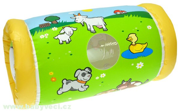 Válec na lezení se zvířátky a rolničkou > varianta zelený zvířátka