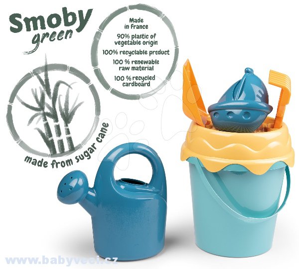 Kbelík set z cukrové třtiny BIO Green Smoby 100% recyklovatelný > varianta smoby green
