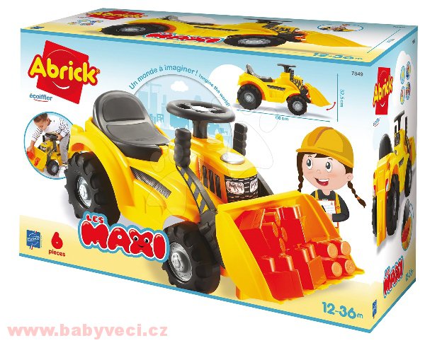 Odrážedlo bagr nakladač s kostkami > varianta bagr
