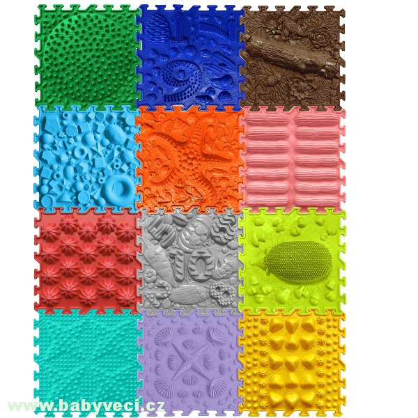 Masážní ortopedické podložky sada 12 kusů mix