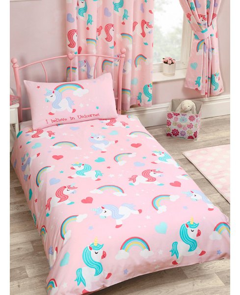 Dětské povlečení unicorn jednorožec růžová > varianta růžová