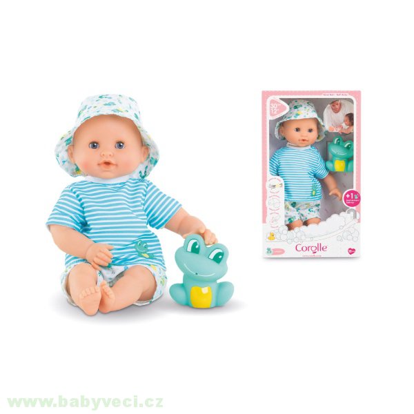 Panenka na koupání Corolle s mrkacími očima a žabkou 30 cm > varianta chlapeček a žabka