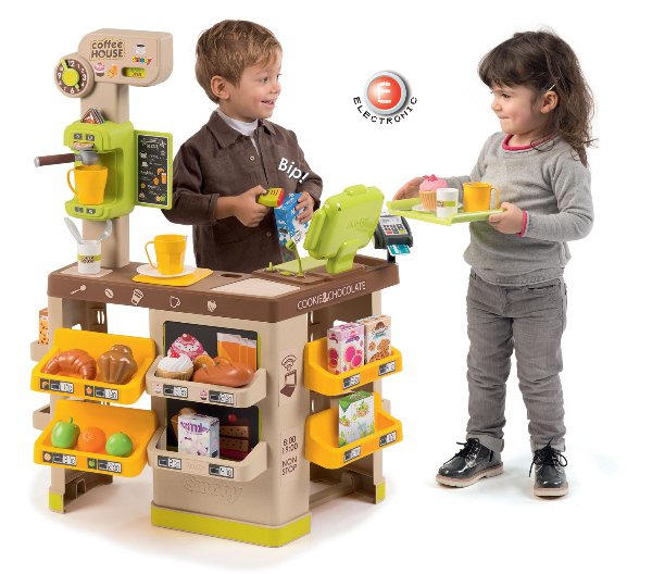 Kavárna Coffee House Smoby s elektronickou pokladnou, skenerem > varianta kavárna