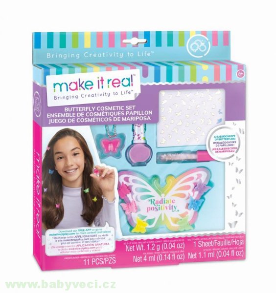 Kosmetická make up sada motýl > varianta butterfly