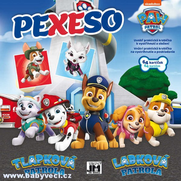 Pexeso s krabičkou paw patrol > varianta paw patrol