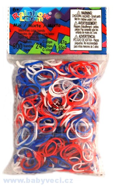Rainbow Loom ® náhradní gumičky > varianta trikolora