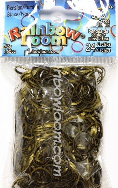 Rainbow Loom ® náhradní gumičky > varianta černo zlaté