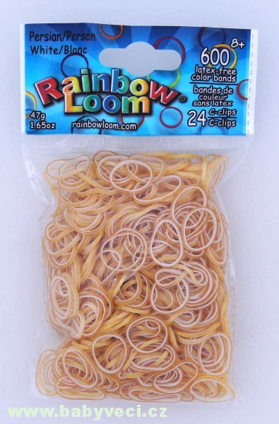 Rainbow Loom ® náhradní gumičky > varianta bílo-zlaté