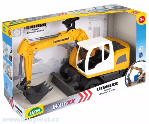 LENA Bagr funkční 48cm Worxx 1:15 Liebherr A918 Litronic > varianta bagr