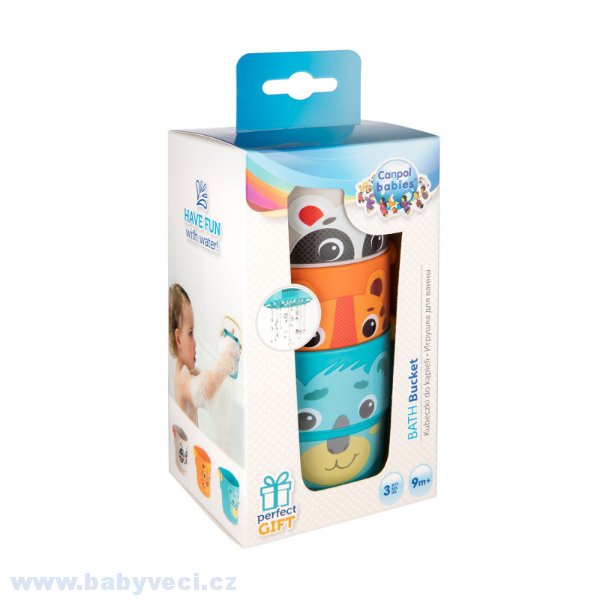 Canpol babies Kyblíky do vody HELLO LITTLE 3 ks