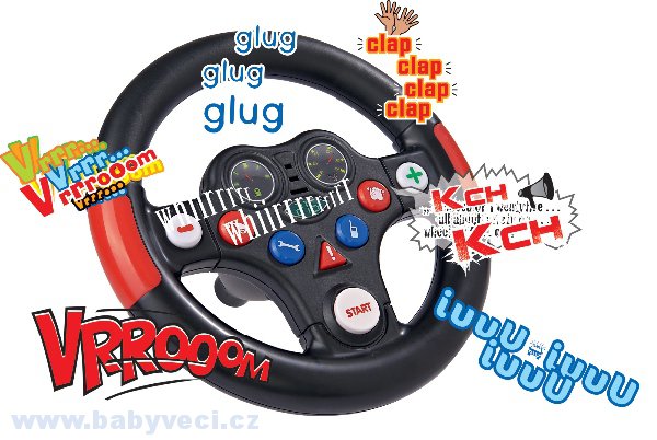 Interaktivní volant BIG se zvukem > varianta červený