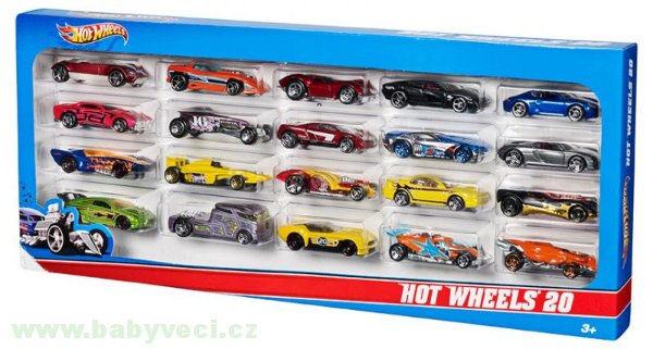 Sada 20 kusů hot wheels autíček > varianta 20ks