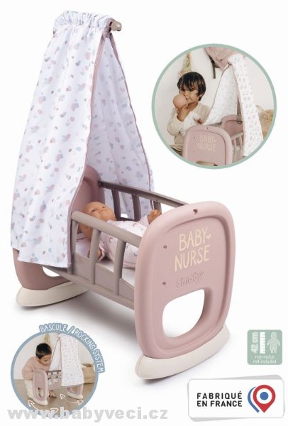 Kolébka s baldachýnem Baby Nurse Smoby > varianta kolébka
