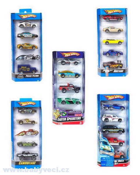 Hot wheels sada 5 autíček