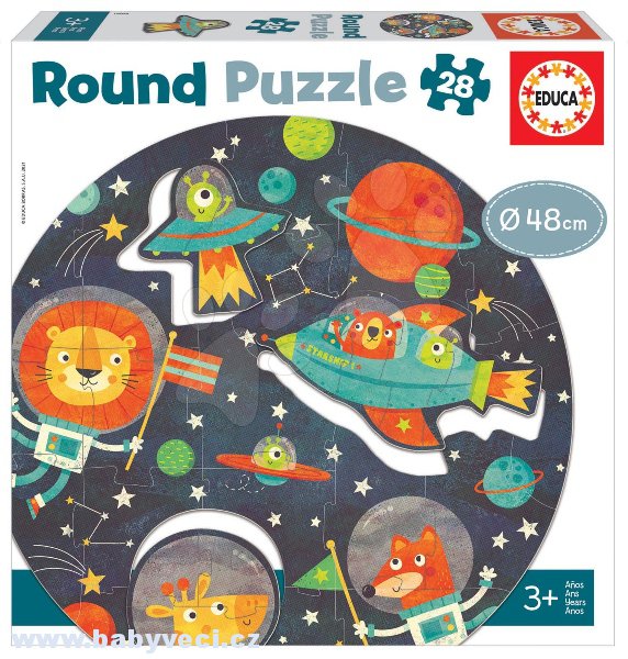 Puzzle pro nejmenší kulaté zvířátka ve vesmíru > varianta vesmír