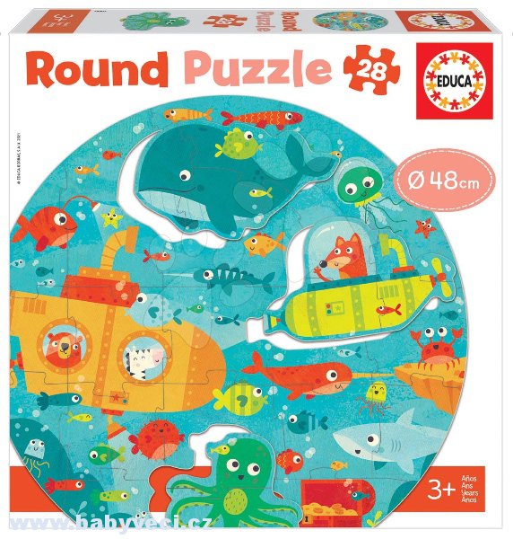 Puzzle pro nejmenší kulaté zvířátka v moři > varianta zvířátka v moři