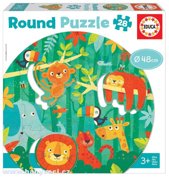 Puzzle pro nejmenší kulaté zvířátka jungle > varianta jungle
