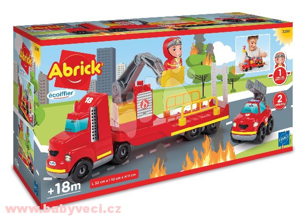 Stavebnice hasiči truck kamion Abrick Fireman Écoiffier > varianta kamion