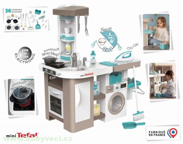 Kuchynka tefal elektronická s pračkou a žehlicím prknem