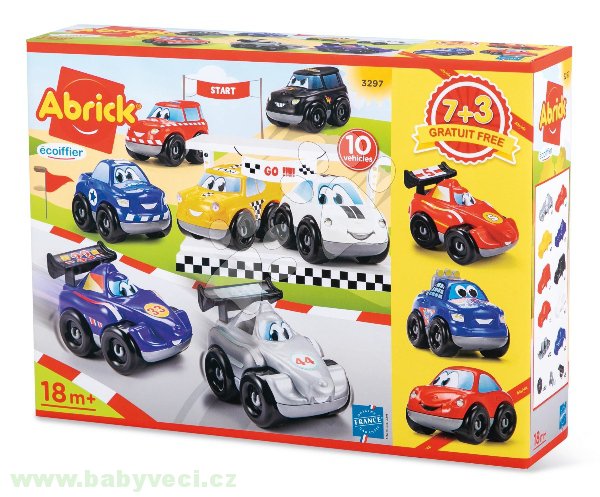 Autíčka abrick fast car , rychlá sada 7+3