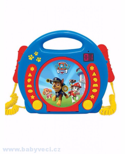 Dětský CD přehrávač s mikrofony Paw patrol tlapková patrola > varianta tlapková patrola