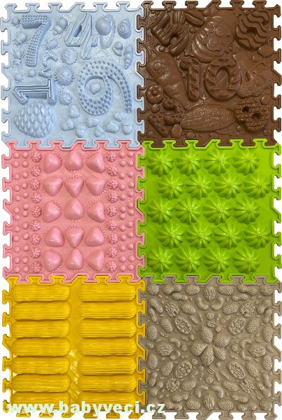 Masážní ortopedické podložky set 6 ks sladká matematika > varianta sladká matematika
