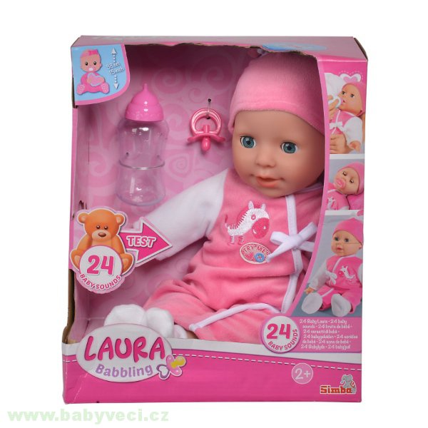 SIMBA Dětská panenka Laura - Dětská řeč 38cm