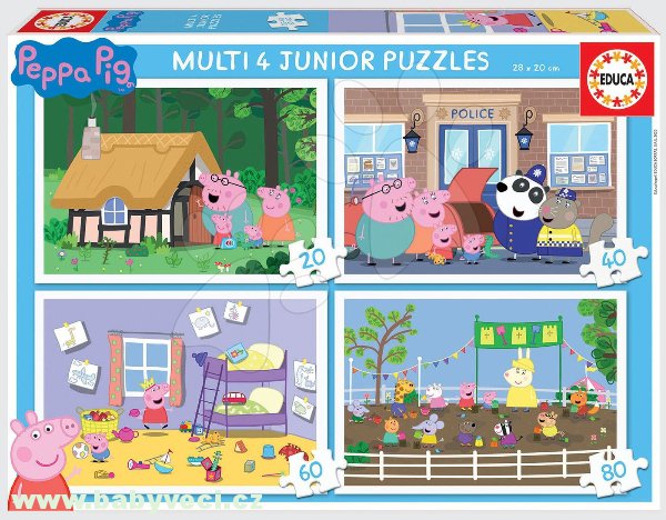 Puzzle multi sada 4 obrázků peppa pig > varianta pig