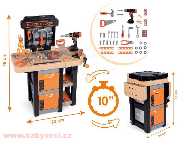 Pracovní stůl Black&Decker Open Bricolo skládací > varianta black decker