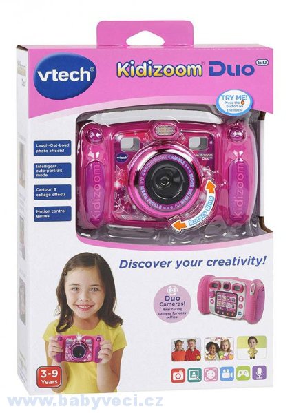 Vtech Kidizoom dětský fotoaparát Duo růžový 5,0 > varianta růžový