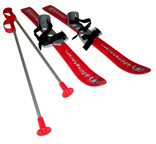 Baby Ski 90cm - dětské plastové lyže > varianta červené 90cm