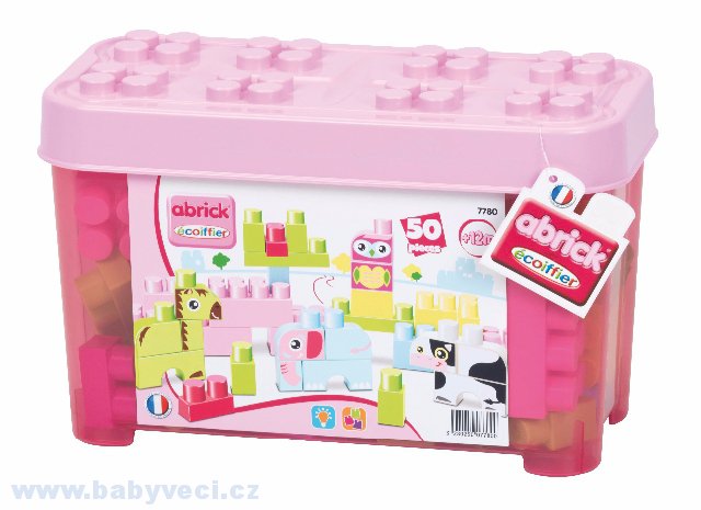 Dětská stavebnice Maxi Abrick Zvířátka Écoiffier růžová dóza > varianta růžová doza zvířátka
