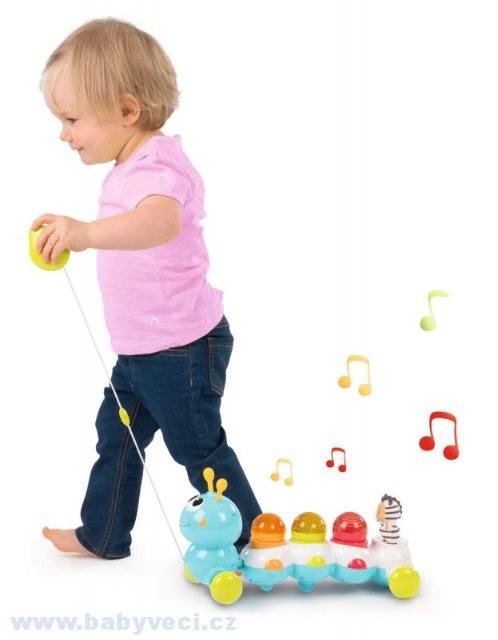 Housenka na tahání elektronická se světlem a melodiemi