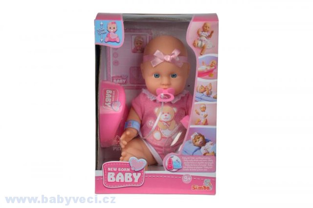 Panenka miminko 30 cm pije a čůrá > varianta růžová