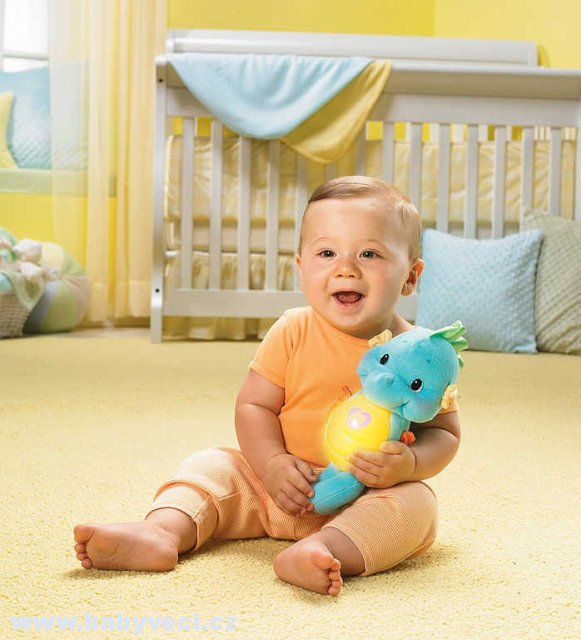 Fisher Price usínáček mořský koník modrý > varianta modrý koník