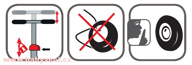 Dětská koloběžka tříkolová Požárník sam > varianta požárník