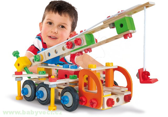 Dřevěná stavebnice pracovní stroje Constructor Tool Box Eichhorn > varianta pracovní stroje