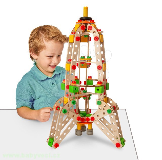 Dřevěná stavebnice 3v1 Constructor vesmír, kosmická loď > varianta vesmír