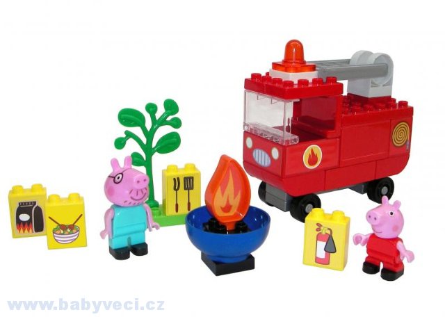 PlayBig BLOXX Peppa Pig Hasičské auto s příslušenstvím > varianta hasič