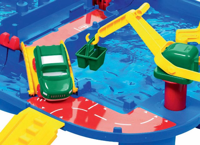 Vodní dráha AquaPlay Start Set kufřík s hrochem Wilmou a kontejnerovou lodí > varianta start set