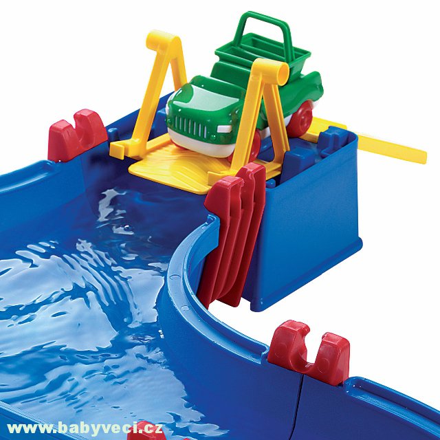 Dětská vodní dráha AquaPlay Superset s hrošíkem Wilmou a přehradou s vodní pumpou > varianta velká sada