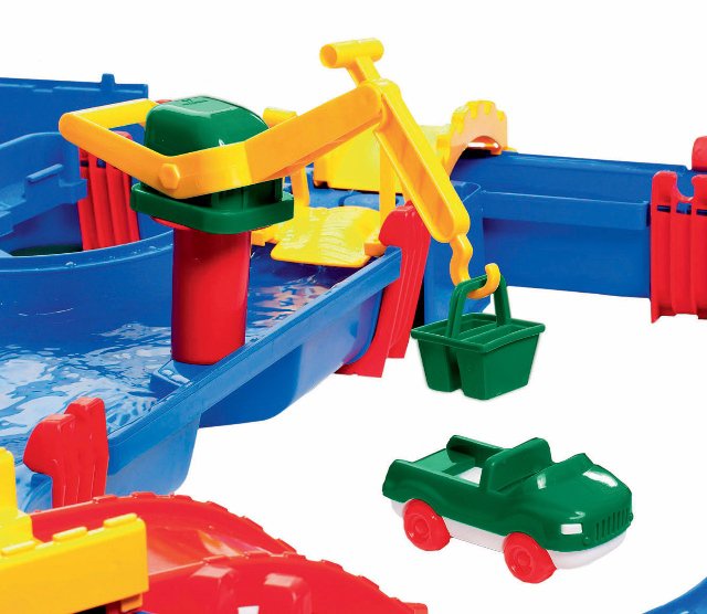Vodní dráha pro děti AquaPlay MegaBridge mostem a přehradou s vodou pumpou > varianta mega bridge